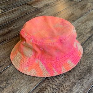 Tie Dyed Pink Orange Bucket Hat